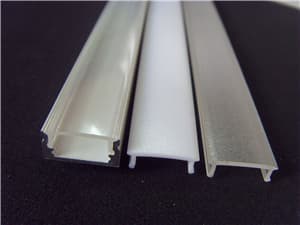 Frosted or satin acrylic profile for led lighting